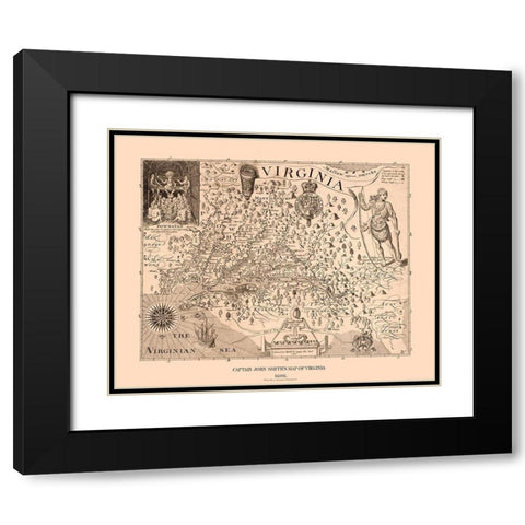 Virginia - 1900 Black Modern Wood Framed Art Print with Double Matting by Unknown