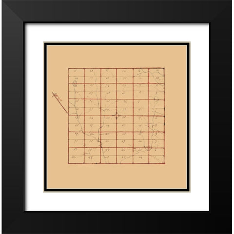 Cabot Vermont - 1780 Black Modern Wood Framed Art Print with Double Matting by LOC