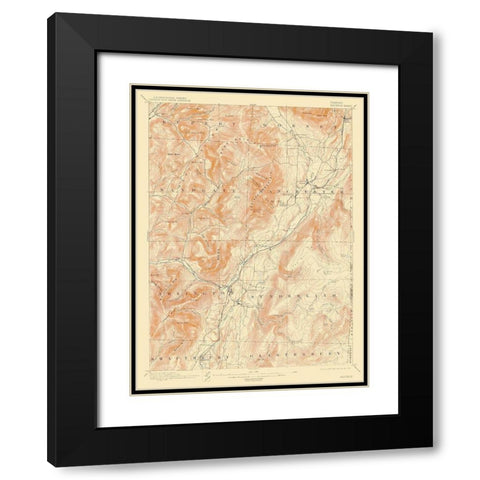 Equinox Vermont Quad - USGS 1900 Black Modern Wood Framed Art Print with Double Matting by USGS