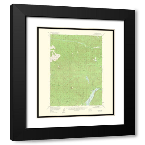 Cougar Washington Quad - USGS 1963 Black Modern Wood Framed Art Print with Double Matting by USGS