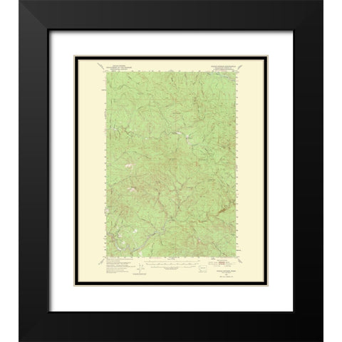 Pigeon Springs Washington Quad - USGS 1965 Black Modern Wood Framed Art Print with Double Matting by USGS