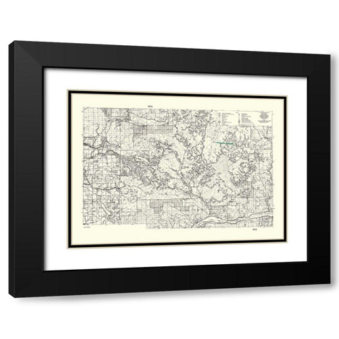 Wind River Washington Quad - USDA 1972 Black Modern Wood Framed Art Print with Double Matting by USDA