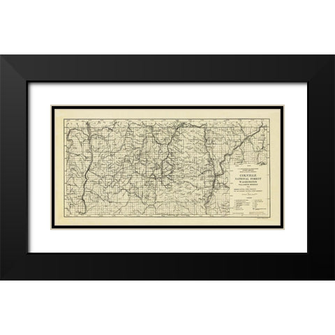 Colville National Forest Washington - Meridan Black Modern Wood Framed Art Print with Double Matting by Meridian