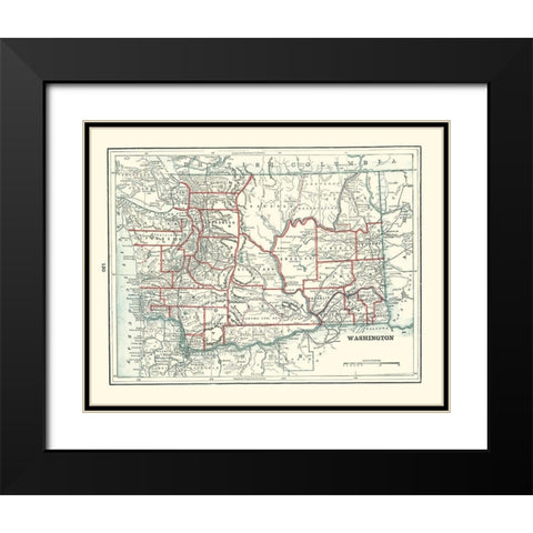 Washington - Rathbun 1893 Black Modern Wood Framed Art Print with Double Matting by Rathbun