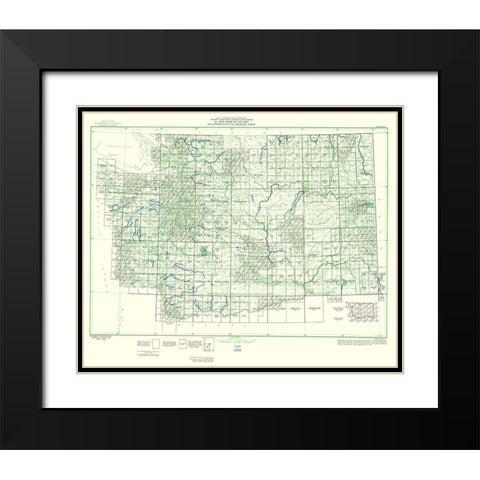 Washington Washington Quad - USGS 1965 Black Modern Wood Framed Art Print with Double Matting by USGS