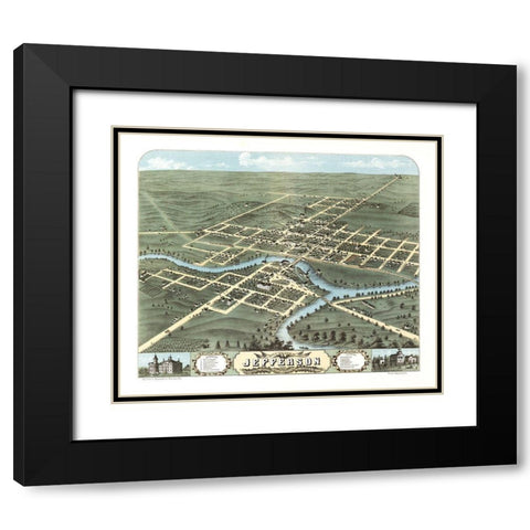 Jefferson Wisconsin - Ruger 1870  Black Modern Wood Framed Art Print with Double Matting by Ruger