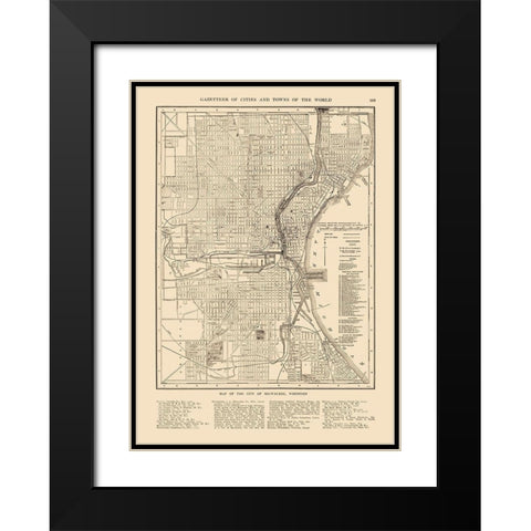 Milwaukee  Wisconsin - Reynold 1921 Black Modern Wood Framed Art Print with Double Matting by Reynold