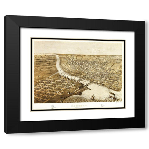 Oshkosh Wisconsin - Ruger 1867  Black Modern Wood Framed Art Print with Double Matting by Ruger