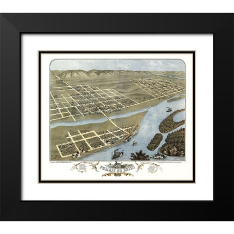 Prairie Du Chien Wisconsin - Ruger 1870  Black Modern Wood Framed Art Print with Double Matting by Ruger
