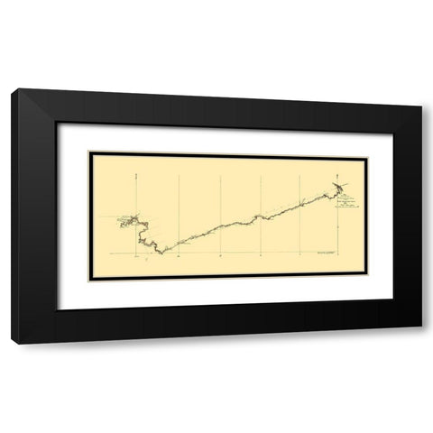 East River Railroad - Hotchkiss 1881 Black Modern Wood Framed Art Print with Double Matting by Hotchkiss