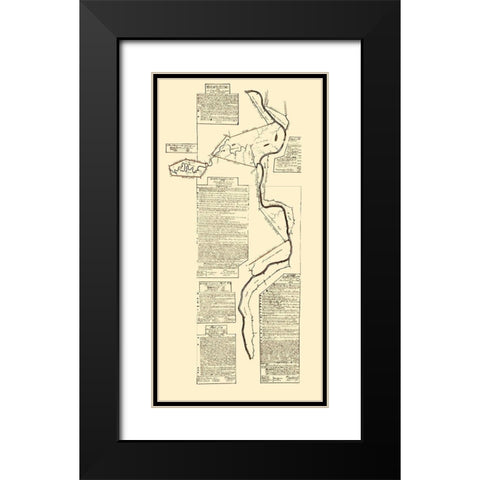 Kanawha River West Virginia Landowner Black Modern Wood Framed Art Print with Double Matting by Washington