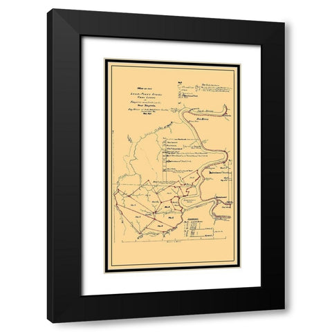 Loup Piney Divide Coal Lands West Virginia Black Modern Wood Framed Art Print with Double Matting by Hotchkiss