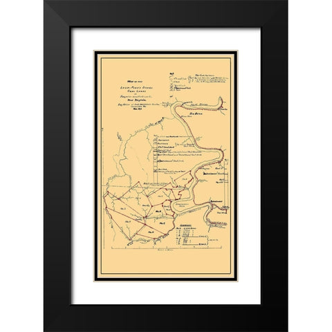 Loup Piney Divide Coal Lands West Virginia Black Modern Wood Framed Art Print with Double Matting by Hotchkiss