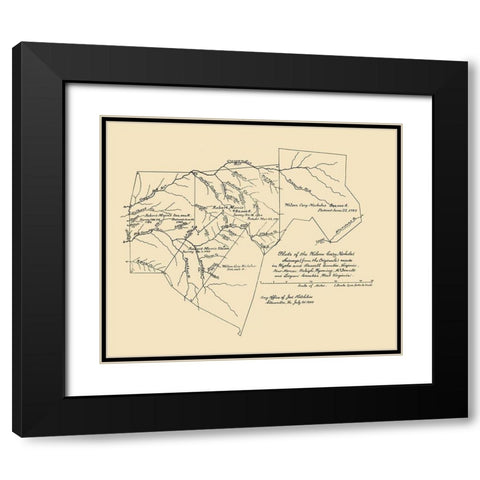 Wyrhe  Russel West Virginia Survey - Hotchkiss Black Modern Wood Framed Art Print with Double Matting by Hotchkiss