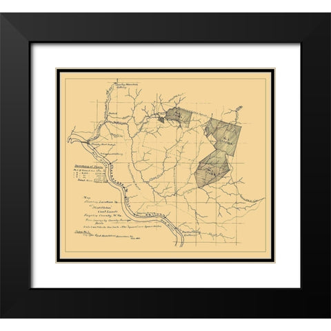 Middleton Coal Lands Fayette County West VA Black Modern Wood Framed Art Print with Double Matting by Hotchkiss