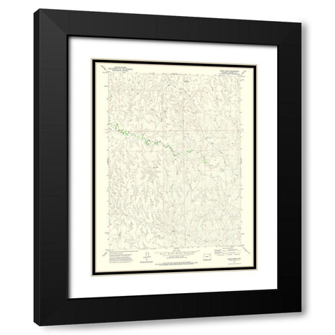 Bogie Draw Wyoming Quad - USGS 1971 Black Modern Wood Framed Art Print with Double Matting by USGS