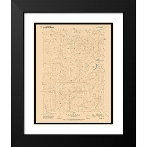 Bill 4 Converse County Wyoming Quad - USGS 1970 Black Modern Wood Framed Art Print with Double Matting by USGS