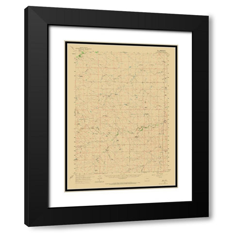 Bill Wyoming Quad - USGS 1959 Black Modern Wood Framed Art Print with Double Matting by USGS