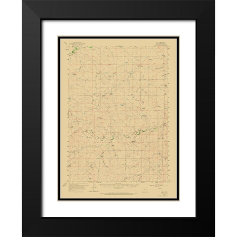 Bill Wyoming Quad - USGS 1959 Black Modern Wood Framed Art Print with Double Matting by USGS