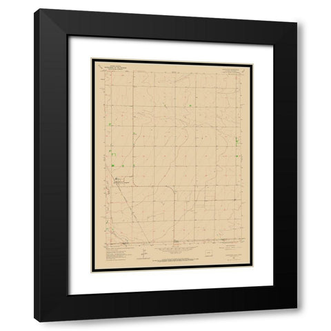 Carpenter Wyoming Quad - USGS 1963 Black Modern Wood Framed Art Print with Double Matting by USGS