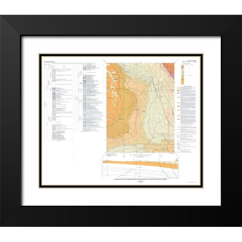 Chicken Creek West Quad Wyoming - Roehler 1967 Black Modern Wood Framed Art Print with Double Matting by Roehler