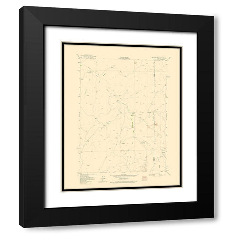 Dry Fork Ranch Wyoming Quad - USGS 1973 Black Modern Wood Framed Art Print with Double Matting by USGS