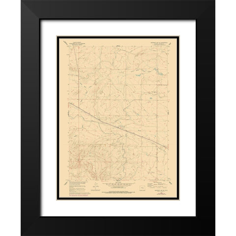 Emigrant Gap Wyoming Quad - USGS 1960 Black Modern Wood Framed Art Print with Double Matting by USGS