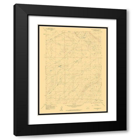 Gaylord Reservoir Wyoming Quad - USGS 1959 Black Modern Wood Framed Art Print with Double Matting by USGS