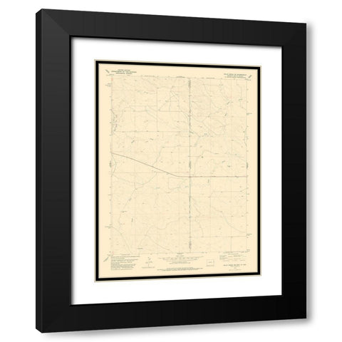 Mule Creek Wyoming Quad - USGS 1978 Black Modern Wood Framed Art Print with Double Matting by USGS