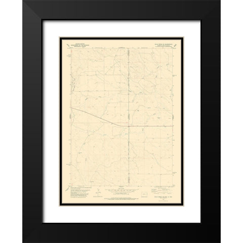 Mule Creek Wyoming Quad - USGS 1978 Black Modern Wood Framed Art Print with Double Matting by USGS