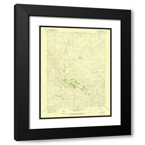 Mc Rae Gap Wyoming Quad - USGS 1959 Black Modern Wood Framed Art Print with Double Matting by USGS