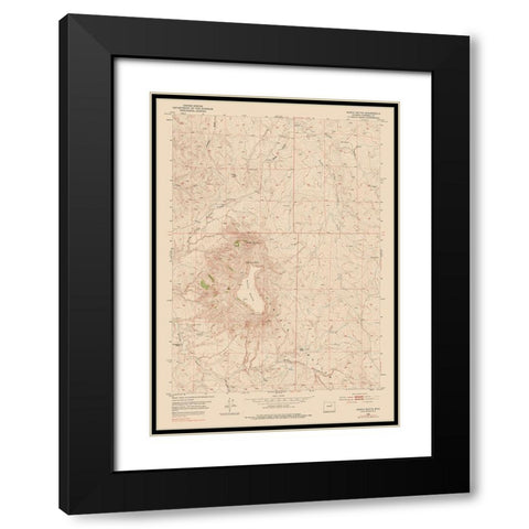 North Butte Wyoming Quad - USGS 1953 Black Modern Wood Framed Art Print with Double Matting by USGS
