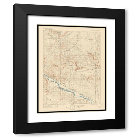 Patrick Wyoming Sheet - USGS 1946 Black Modern Wood Framed Art Print with Double Matting by USGS