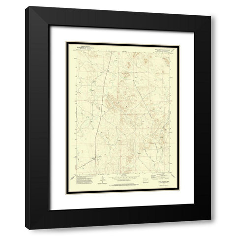 Reno Junction Wyoming Quad - USGS 1971 Black Modern Wood Framed Art Print with Double Matting by USGS