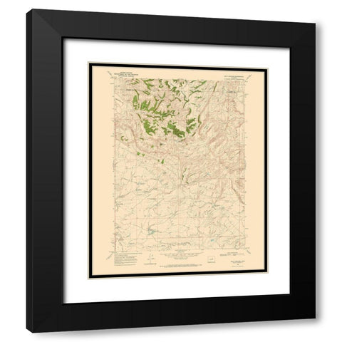 Salt Canyon Wyoming Quad - USGS 1968 Black Modern Wood Framed Art Print with Double Matting by USGS