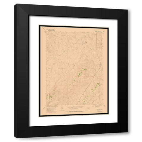 Salt Creek Wyoming Quad - USGS 1968 Black Modern Wood Framed Art Print with Double Matting by USGS
