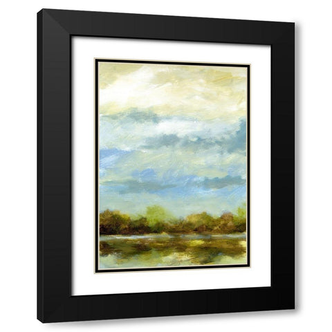 Blue Sky I Black Modern Wood Framed Art Print with Double Matting by Brey