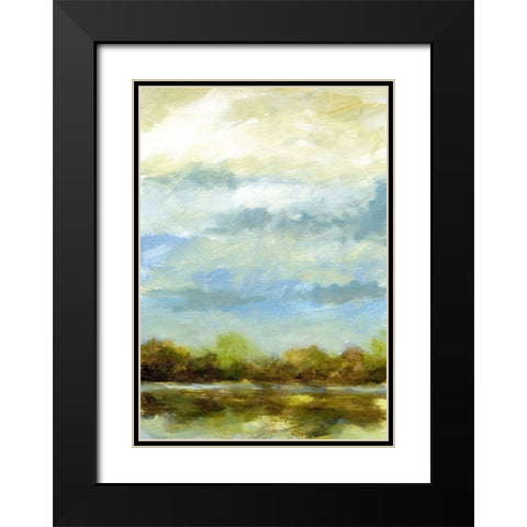 Blue Sky I Black Modern Wood Framed Art Print with Double Matting by Brey