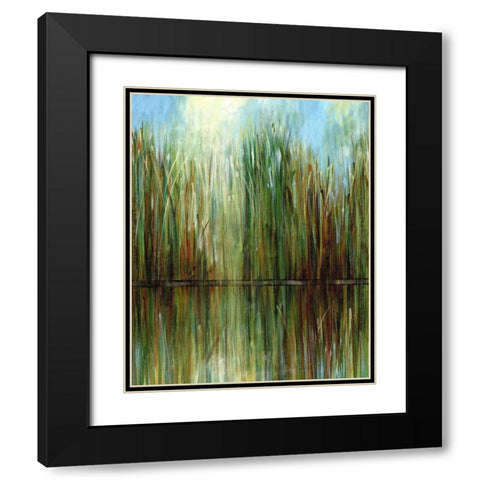 Reflections Black Modern Wood Framed Art Print with Double Matting by Brey
