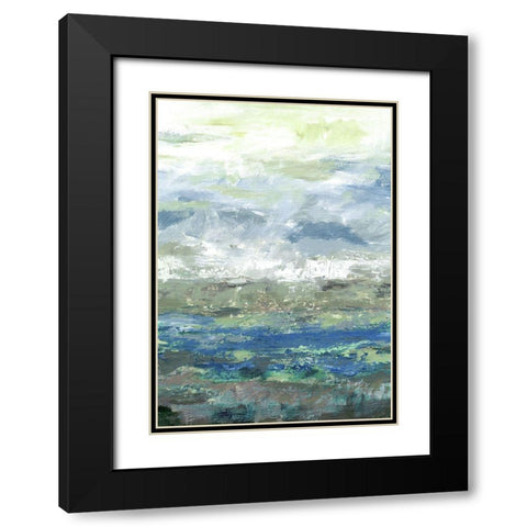 Seaview III Black Modern Wood Framed Art Print with Double Matting by Brey
