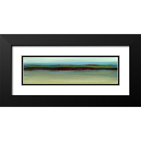 Seaview Abstract I Black Modern Wood Framed Art Print with Double Matting by Brey