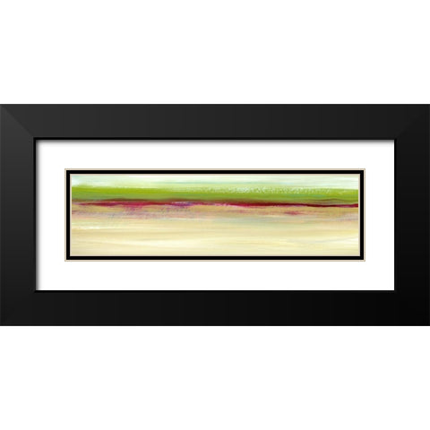 Seaview Abstract II Black Modern Wood Framed Art Print with Double Matting by Brey