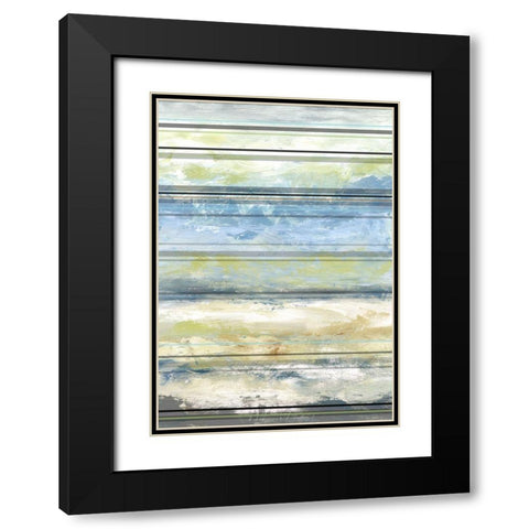 Planks III Black Modern Wood Framed Art Print with Double Matting by Brey