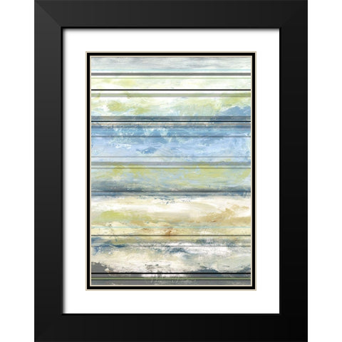 Planks III Black Modern Wood Framed Art Print with Double Matting by Brey
