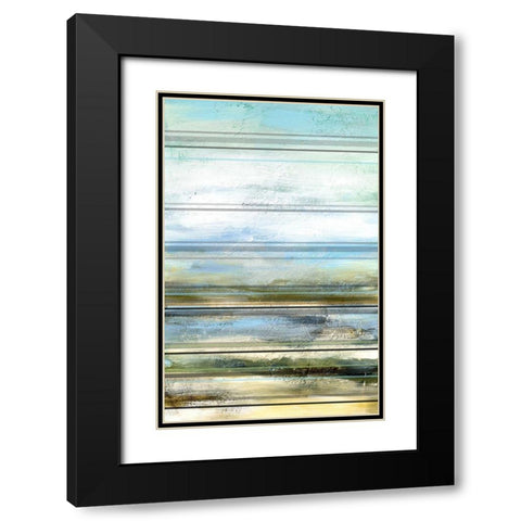 Seaside Panel I Black Modern Wood Framed Art Print with Double Matting by Brey
