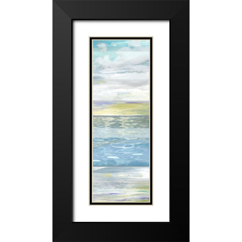 Sunrise Panel II Black Modern Wood Framed Art Print with Double Matting by Brey