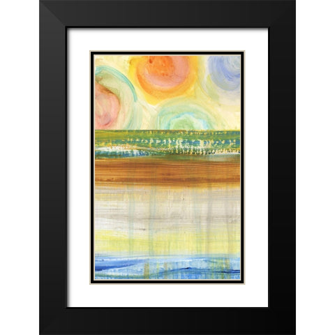 Water Moves I Black Modern Wood Framed Art Print with Double Matting by Brey