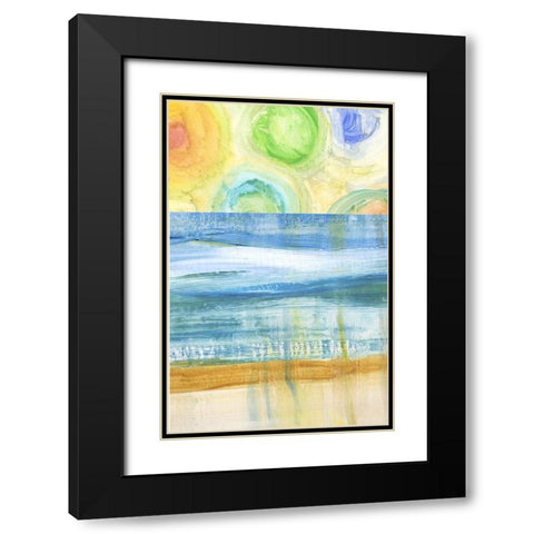Water Moves II Black Modern Wood Framed Art Print with Double Matting by Brey