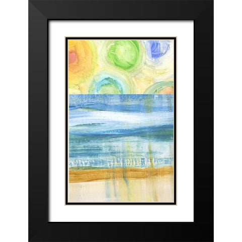 Water Moves II Black Modern Wood Framed Art Print with Double Matting by Brey