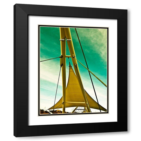 Sailing Tempe II Black Modern Wood Framed Art Print with Double Matting by Bartola